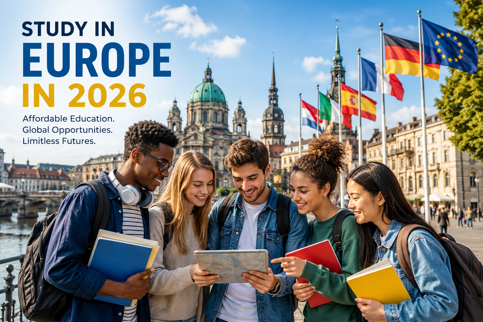 International students exploring affordable universities in Europe in 2026